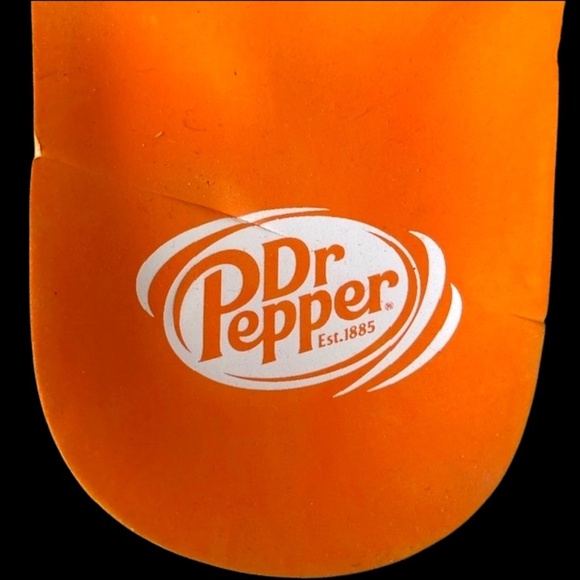 Neat Feet Orange & Black Flip Flops With Dr Pepper & What-A-Burger Logos Size L - Picture 5 of 10